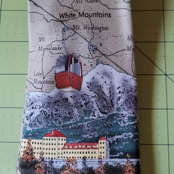 Rivitz of Boston New England Scenery Map Silk Tie - Picture 5 of 9